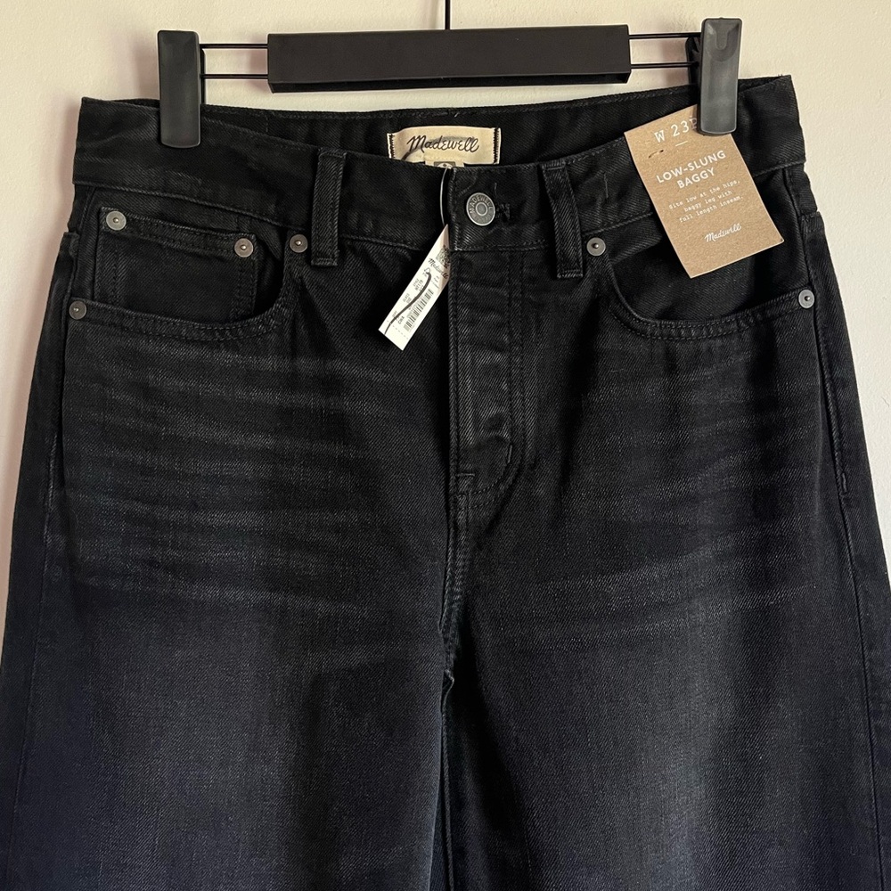 Madewell Black low-slung baggy jeans, size 26/27 - Picture 4 of 15
